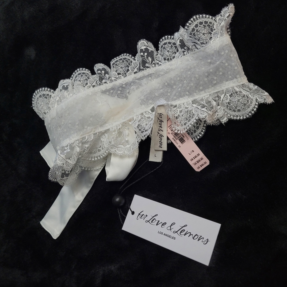 For Love And Lemons White Lace Garter NWT